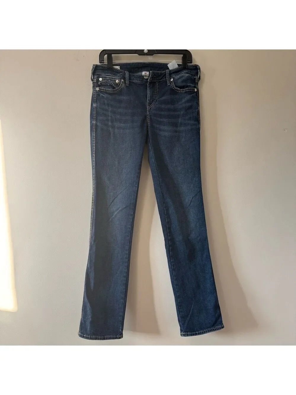 True Religion Billie Mid Rise Women's Straight Leg Jeans SZ 31 - Picture 2 of 12